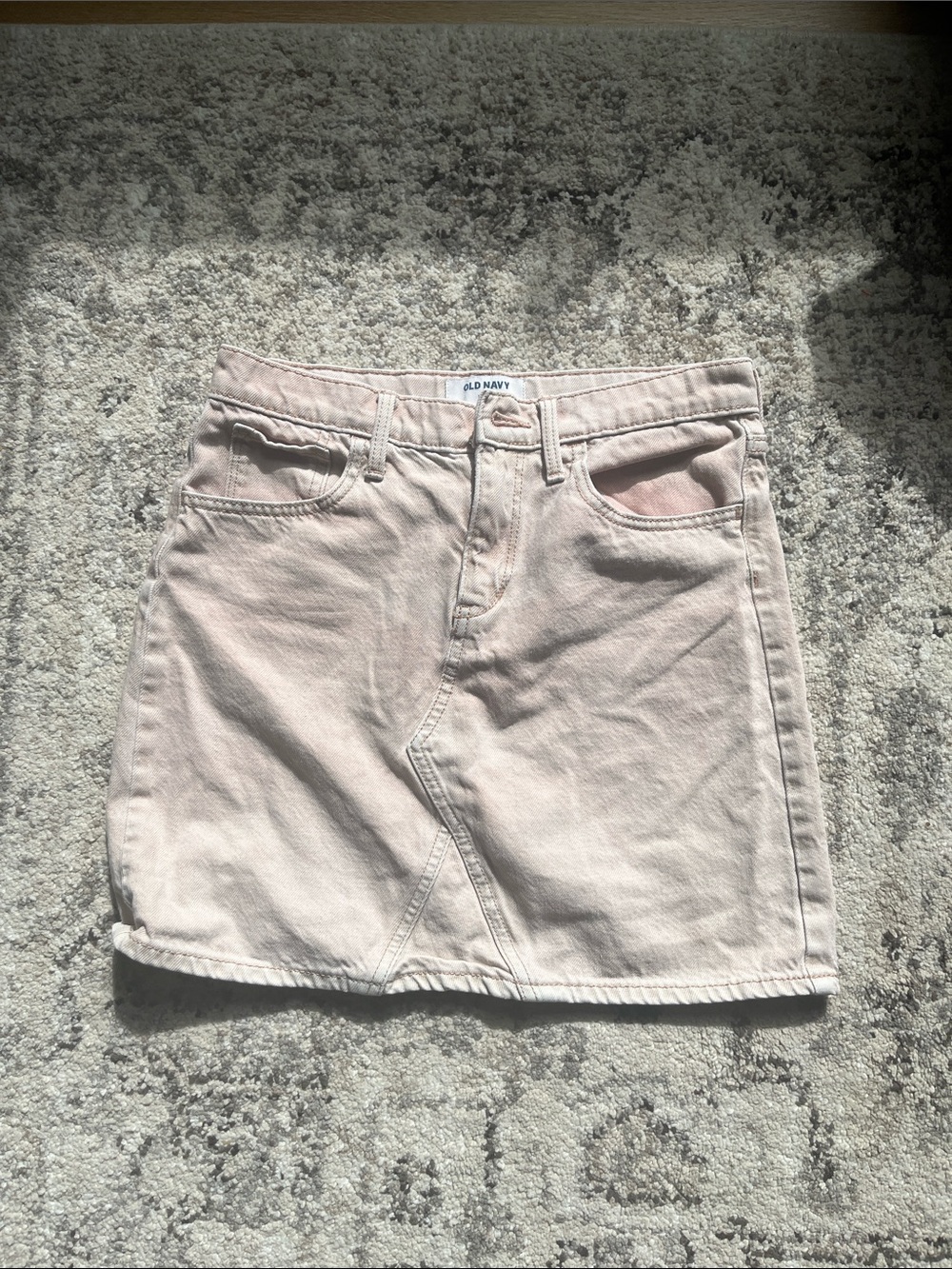 Old Navy Light Pink Denim Mini Skirt